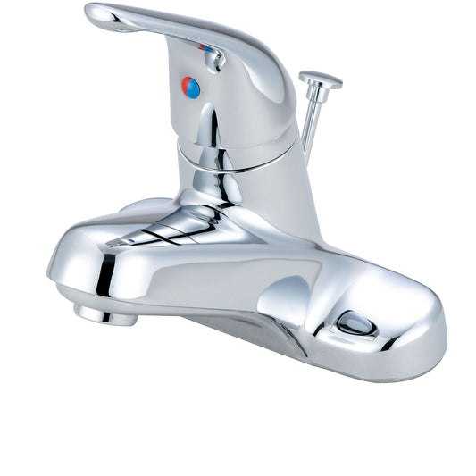 Olympia L-6160 LAV-4" SINGLE METAL LVR HDL W/50/50 POP-UP DRAIN-CP