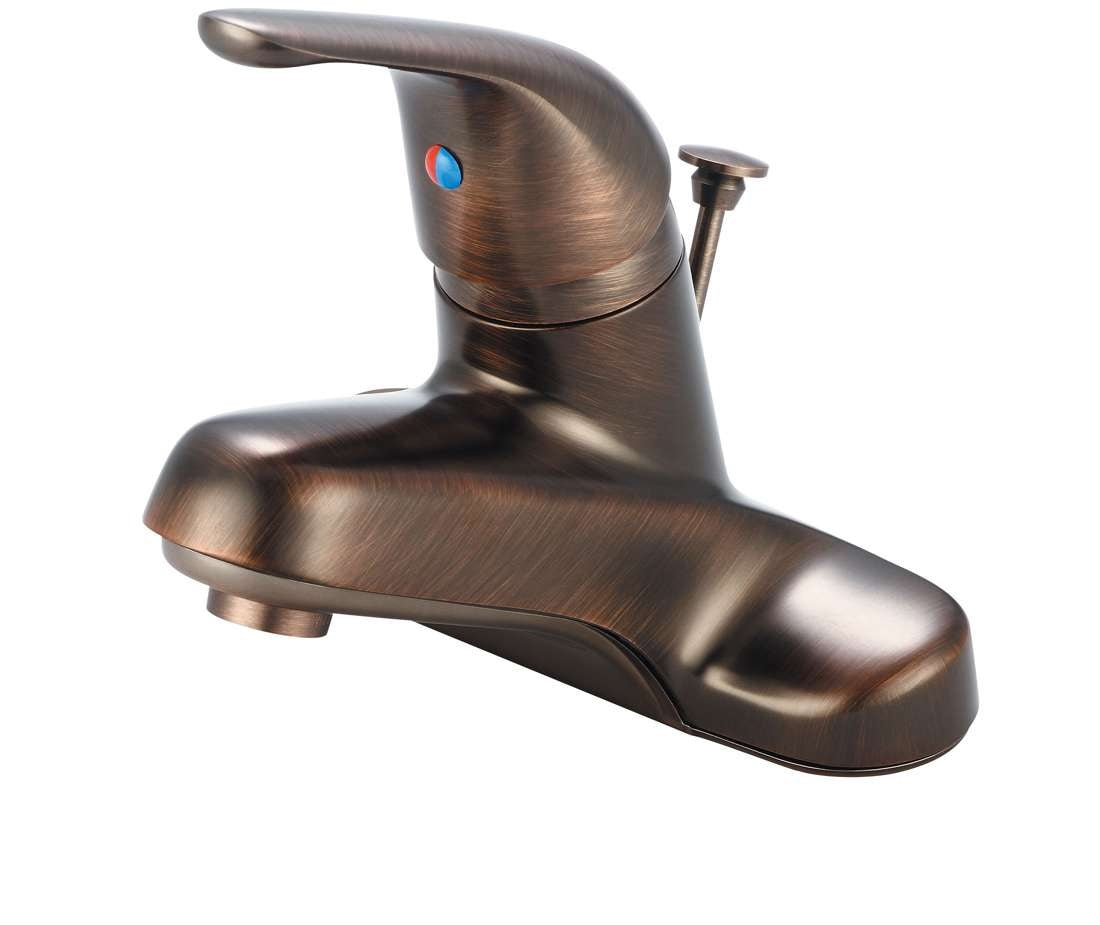 Olympia L-6162-ORB LAV-4" SINGLE METAL LVR HDL W/BRASS POP-UP DRAIN-ORB