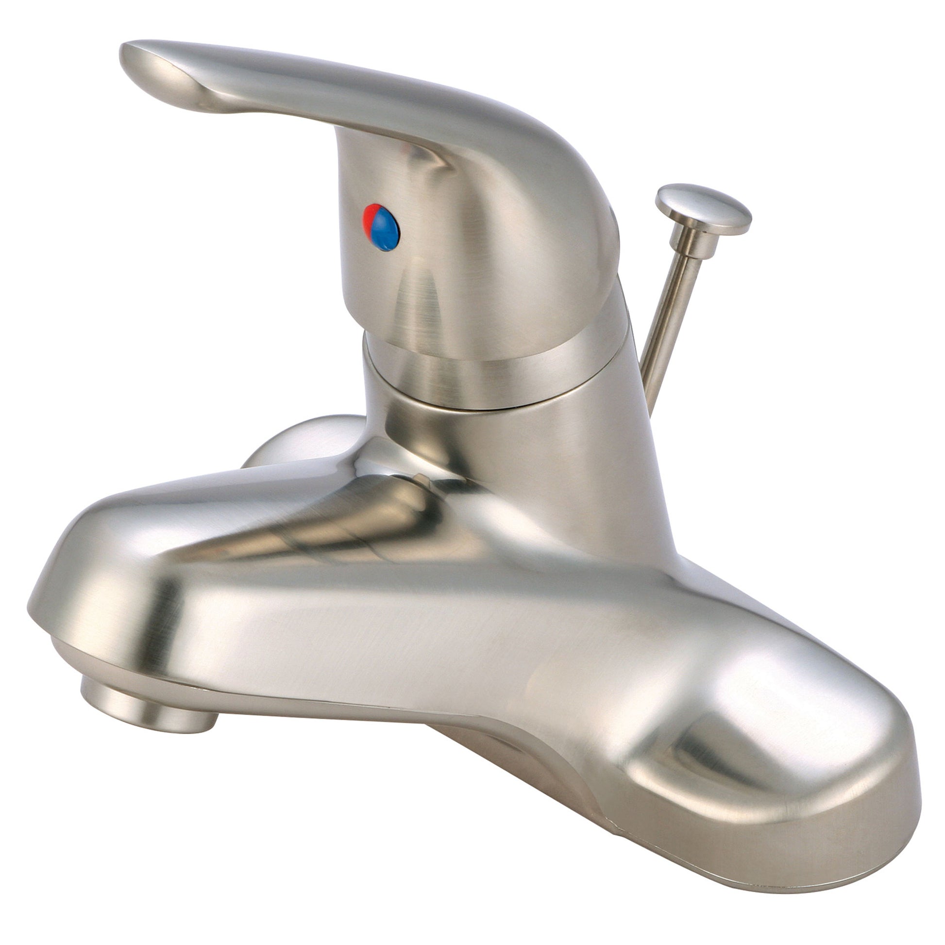 Olympia L-6172-BN LAV-4" SINGLE METAL LOOP HDL W/BRASS POP-UP DRAIN-PVD BN