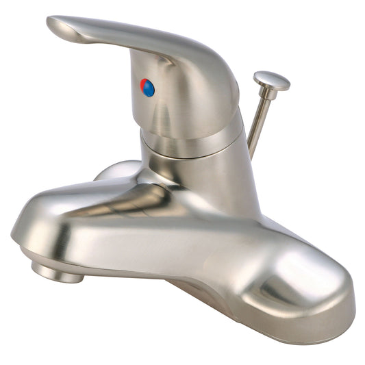 Olympia L-6172-BN LAV-4" SINGLE METAL LOOP HDL W/BRASS POP-UP DRAIN-PVD BN