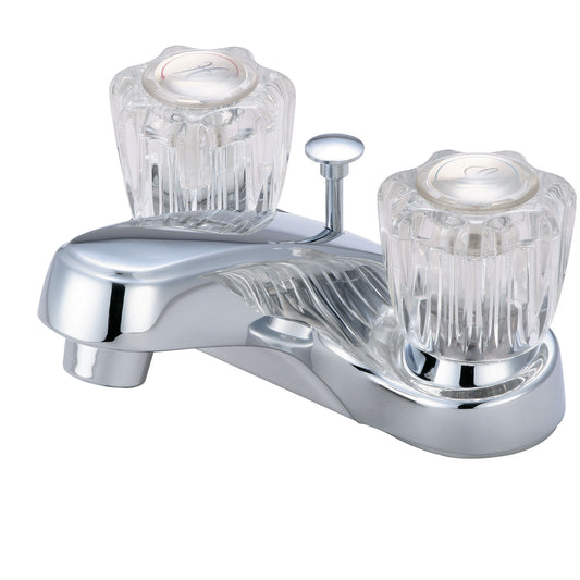 Olympia L-7220 LAV-4" TWO ACRYLIC HDL W/50/50 POP-UP DRAIN-CP