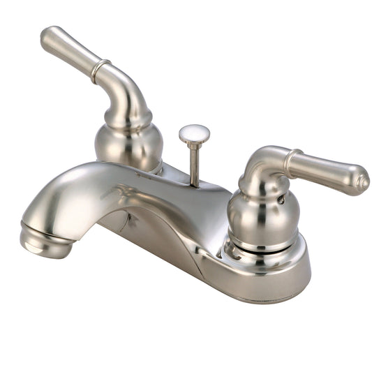 Olympia L-7240-BN LAV-4" TWO LVR HDL W/50/50 POP-UP DRAIN-PVD BN
