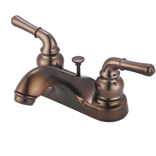 Olympia L-7240-ORB LAV-4" TWO LVR HDL W/50/50 POP-UP DRAIN-ORB