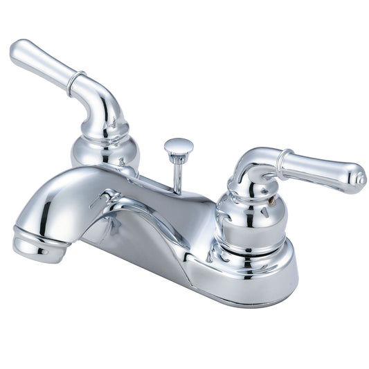 Olympia L-7242 LAV-4" TWO LVR HDL W/BRASS POP-UP DRAIN-CP