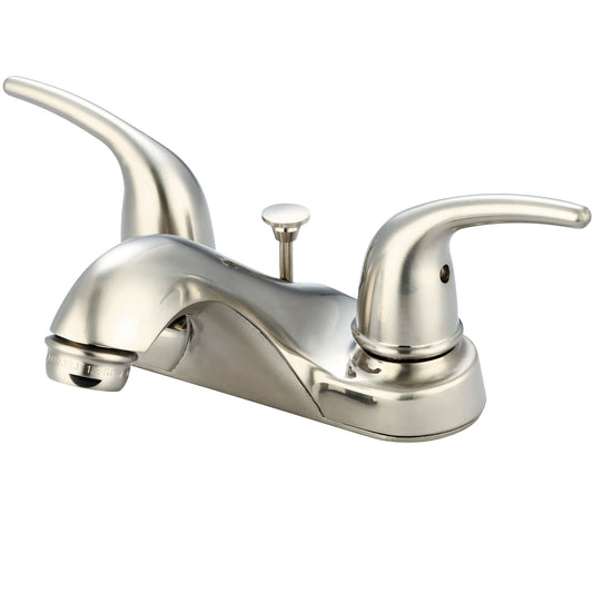 Olympia L-7270-BN LAV-4" TWO LVR HDL W/50/50 POP-UP DRAIN-PVD BN