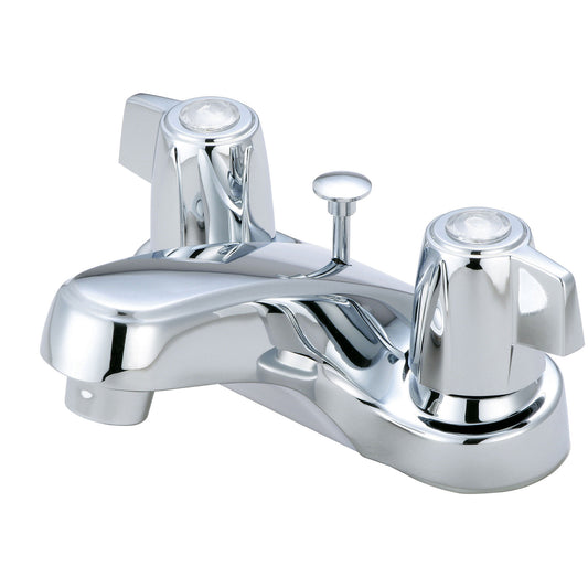 Olympia L-7290 LAV-4" TWO MINI BLADE HDL W/50/50 POP-UP DRAIN-CP