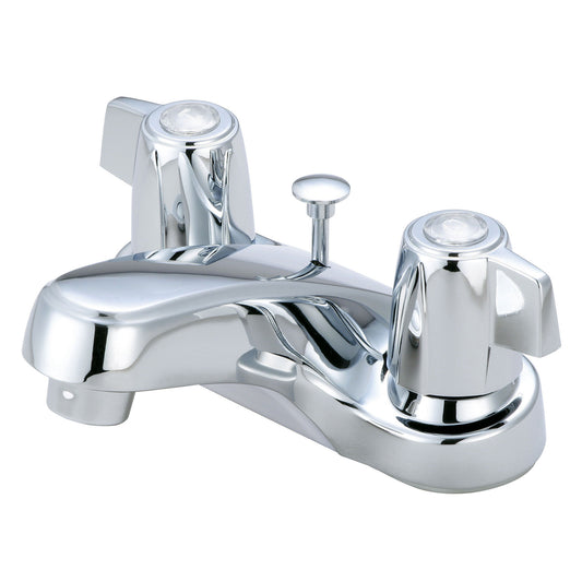 Olympia L-7292 LAV-4" TWO MINI BLADE HDL W/BRASS POP-UP DRAIN-CP