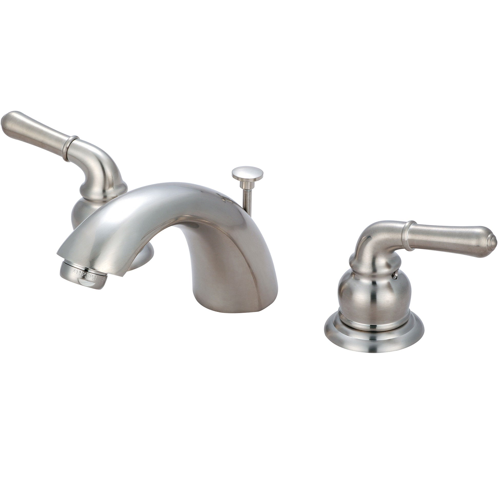 Olympia L-7330-BN LAV-4"-16" TWO LVR HDL W/50/50 POP-UP DRAIN 3/8" FLEX-PVD BN