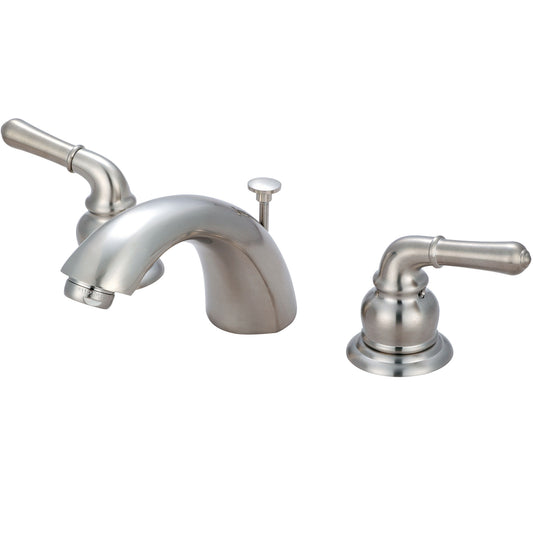 Olympia L-7330-BN LAV-4"-16" TWO LVR HDL W/50/50 POP-UP DRAIN 3/8" FLEX-PVD BN