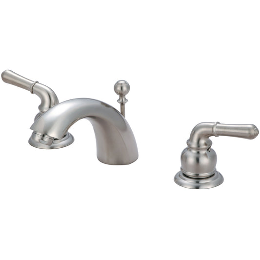 Olympia L-7332-BN LAV-4"-16" TWO LVR HDL W/BRASS POP-UP DRAIN 3/8" FLEX-PVD BN