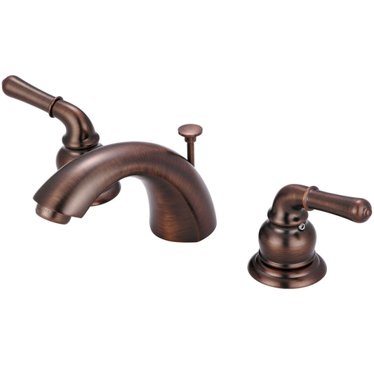 Olympia L-7332-ORB LAV-4"-16" TWO LVR HDL W/BRASS POP-UP DRAIN 3/8" FLEX-ORB