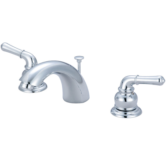 Olympia L-7332 LAV-4"-16" TWO LVR HDL W/BRASS POP-UP DRAIN 3/8" FLEX-CP
