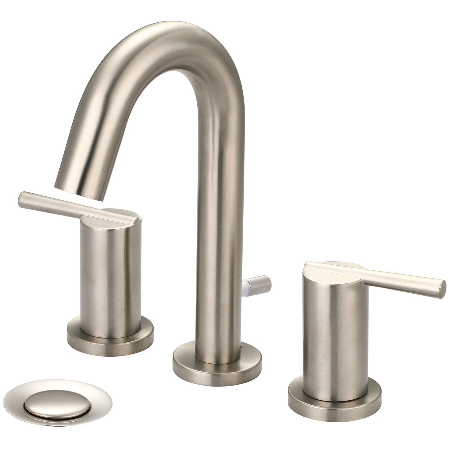 Olympia L-7422-BN LAV-4"-16" TWO LVR HDL W/BRASS POP-UP DRAIN 3/8" FLEX-PVD BN