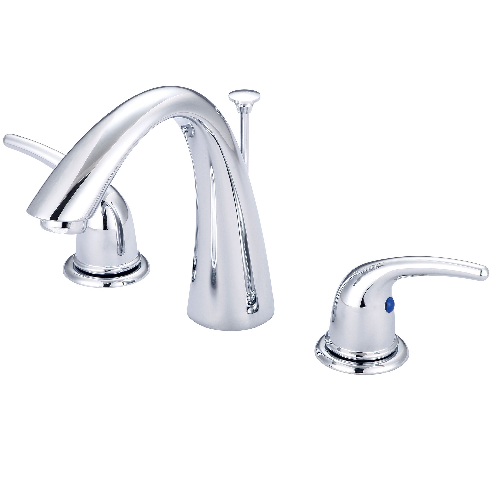 Olympia L-7470 LAV-4"-16" TWO LVR HDL W/50/50 POP-UP DRAIN 3/8" FLEX-CP
