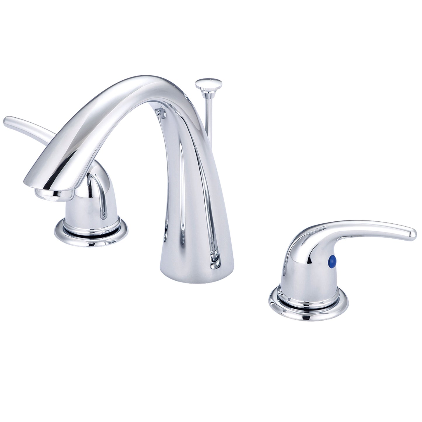 Olympia L-7472 LAV-4"-16" TWO LVR HDL W/BRASS POP-UP DRAIN 3/8" FLEX-CP