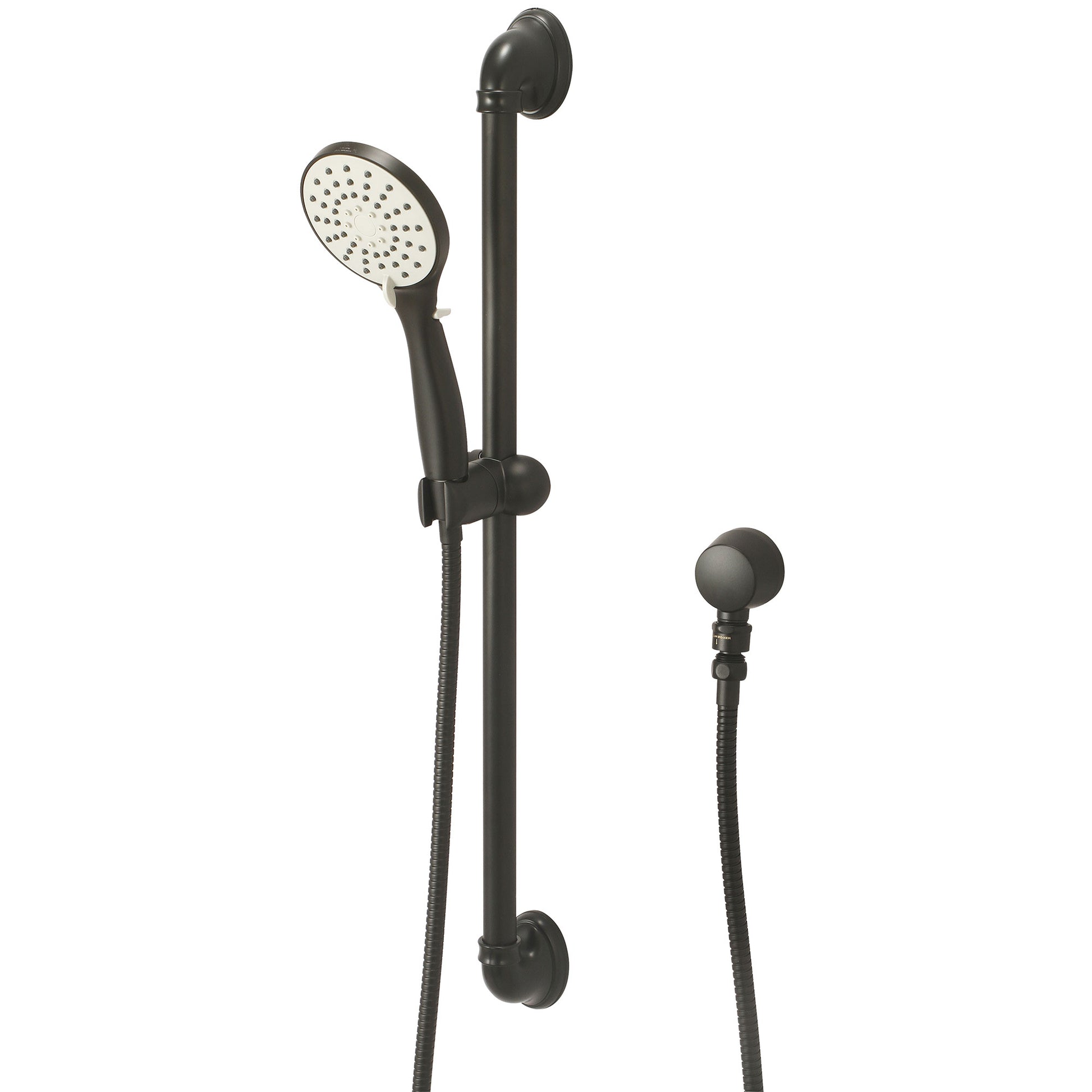 Olympia P-4430-MB HANDHELD SHWR-SLIDE BAR HANDHELD SHWR W/BRASS DROP ELL 1.75 GPM-MB