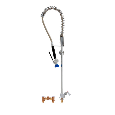 Fisher 2200-0000  Pre-rinse Unit, Spring Style, Single Deck Control Valve With Temperature Adjusting Valve, Lever Handle