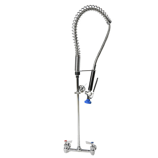 Fisher 52922 Stainless Steel  Pre-rinse Unit, Spring Style, 8" Backsplash Control Valve With EZ Install Adapters, Lever Handles