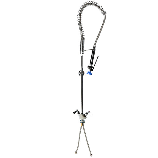 Fisher 53007 Stainless Steel  Pre-rinse Unit, Spring Style, Single Deck, Dual Control Valve, Lever Handles