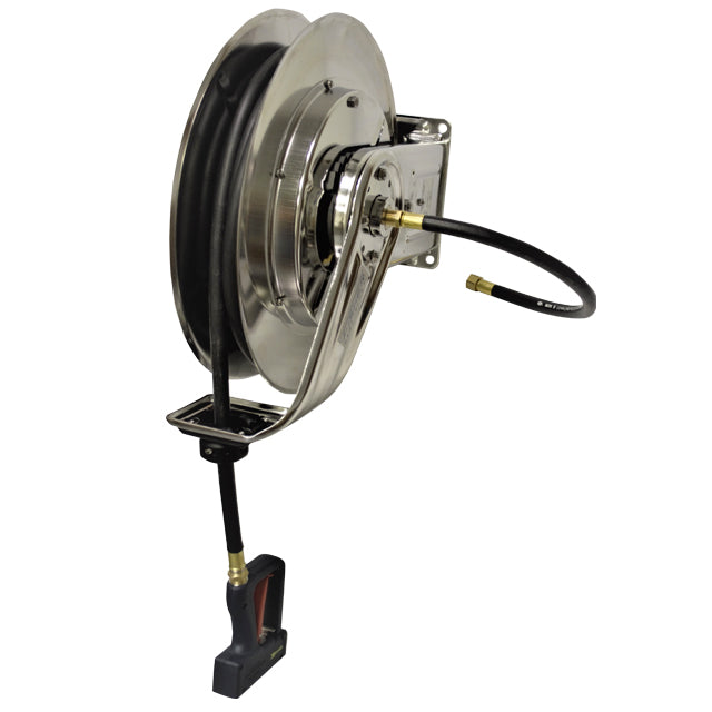 Fisher 75397 Stainless Steel Reel Exposed, 50 Hose, Spray Gun