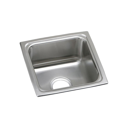 Just Manufacturing SFADA1313A60-J Stainless Steel 13" x 13" x 6" No Faucet Ledge Single Bowl Drop-in Prep ADA Sink w/Overflow