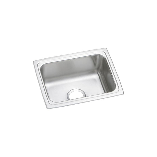Just Manufacturing S14519A-J Stainless Steel 19" x 15" x 7-5/8" No Faucet Ledge Single Bowl Drop-in Sink