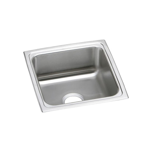 Just Manufacturing S1717A-J Stainless Steel 17" x 17-1/2" x 7-5/8" No Faucet Ledge Single Bowl Drop-in Sink