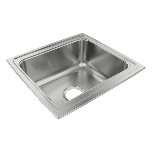 Just Manufacturing S1719ARBC-J Stainless Steel 19" x 17" x 7-1/2" No Faucet Ledge Single Bowl Drop-in Sink