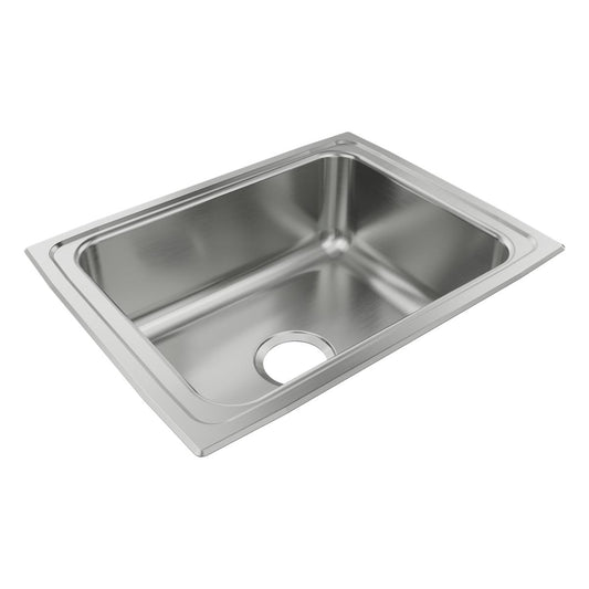 Just Manufacturing S1721A-J Stainless Steel 21" x 17" x 7-1/2" No Faucet Ledge Single Bowl Drop-in Sink