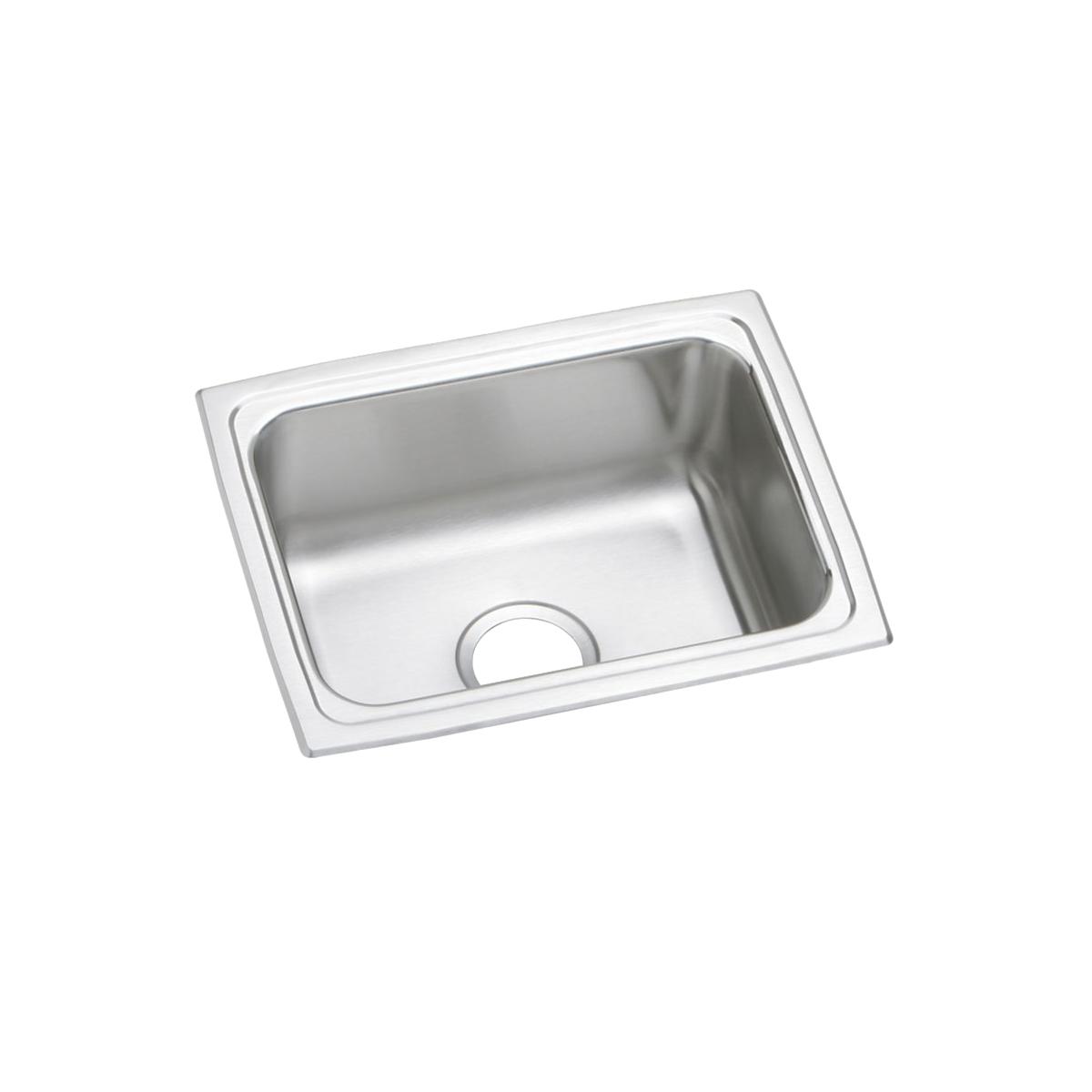 Just Manufacturing SADA1925A65-J Stainless Steel 25" x 19-1/2" x 6-1/2" No Faucet Ledge Single Bowl Drop-in ADA Sink