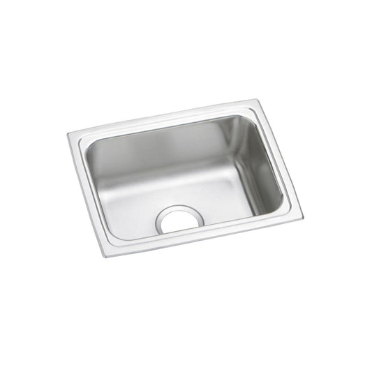 Just Manufacturing SADA1925A65-J Stainless Steel 25" x 19-1/2" x 6-1/2" No Faucet Ledge Single Bowl Drop-in ADA Sink