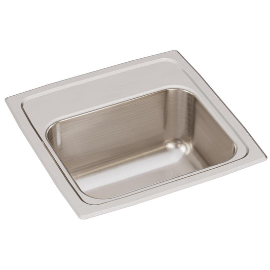 Just Manufacturing SBL1515A1-J Stainless Steel 15" x 15" x 7-1/8" 1-Hole Single Bowl Drop-in Prep Sink with 2" Drain