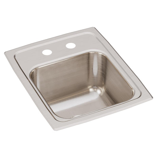 Just Manufacturing SL1613A2-J Stainless Steel 13" x 16" x 7-5/8" 2-Hole Single Bowl Drop-in Sink