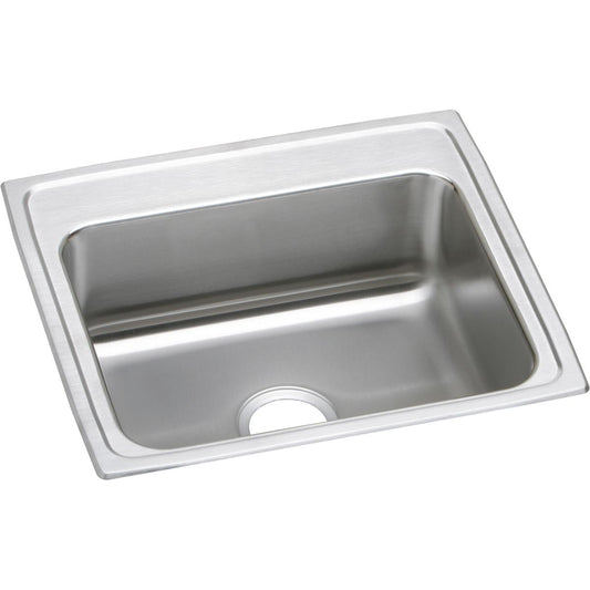 Just Manufacturing SL1921A0-J Stainless Steel 22" x 19-1/2" x 7-5/8" 0-Hole Single Bowl Drop-in Sink