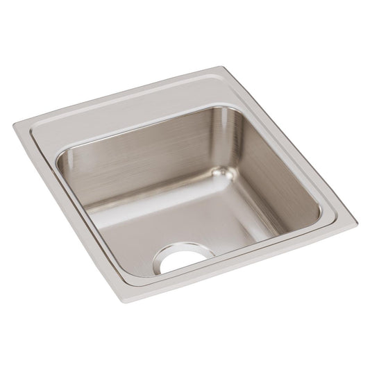 Just Manufacturing SL2017A0-J Stainless Steel 17" x 20" x 7-5/8" 0-Hole Single Bowl Drop-in Sink
