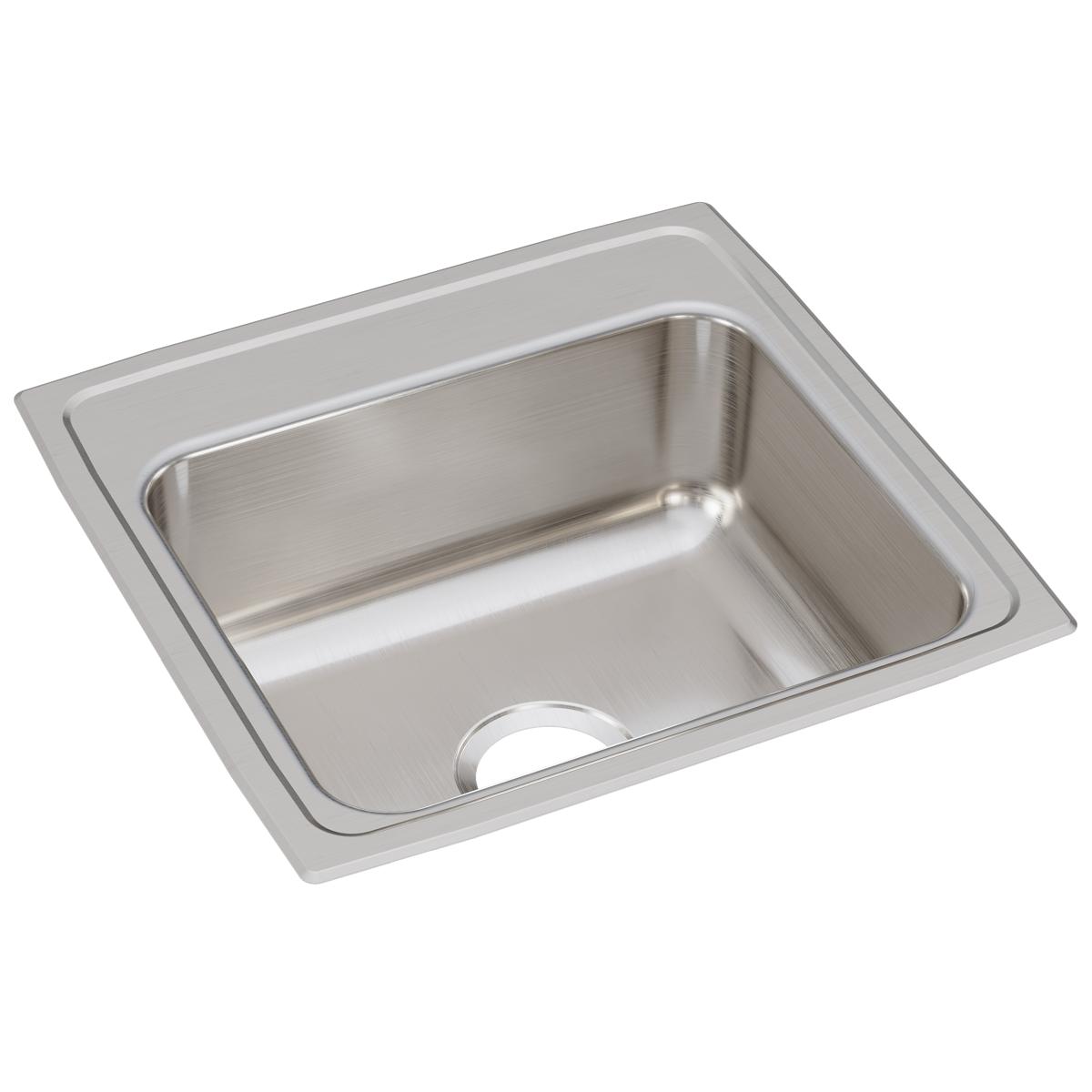 Just Manufacturing SL2019A0-J Stainless Steel 19-1/2" x 19" x 7-1/2" 0-Hole Single Bowl Drop-in Sink