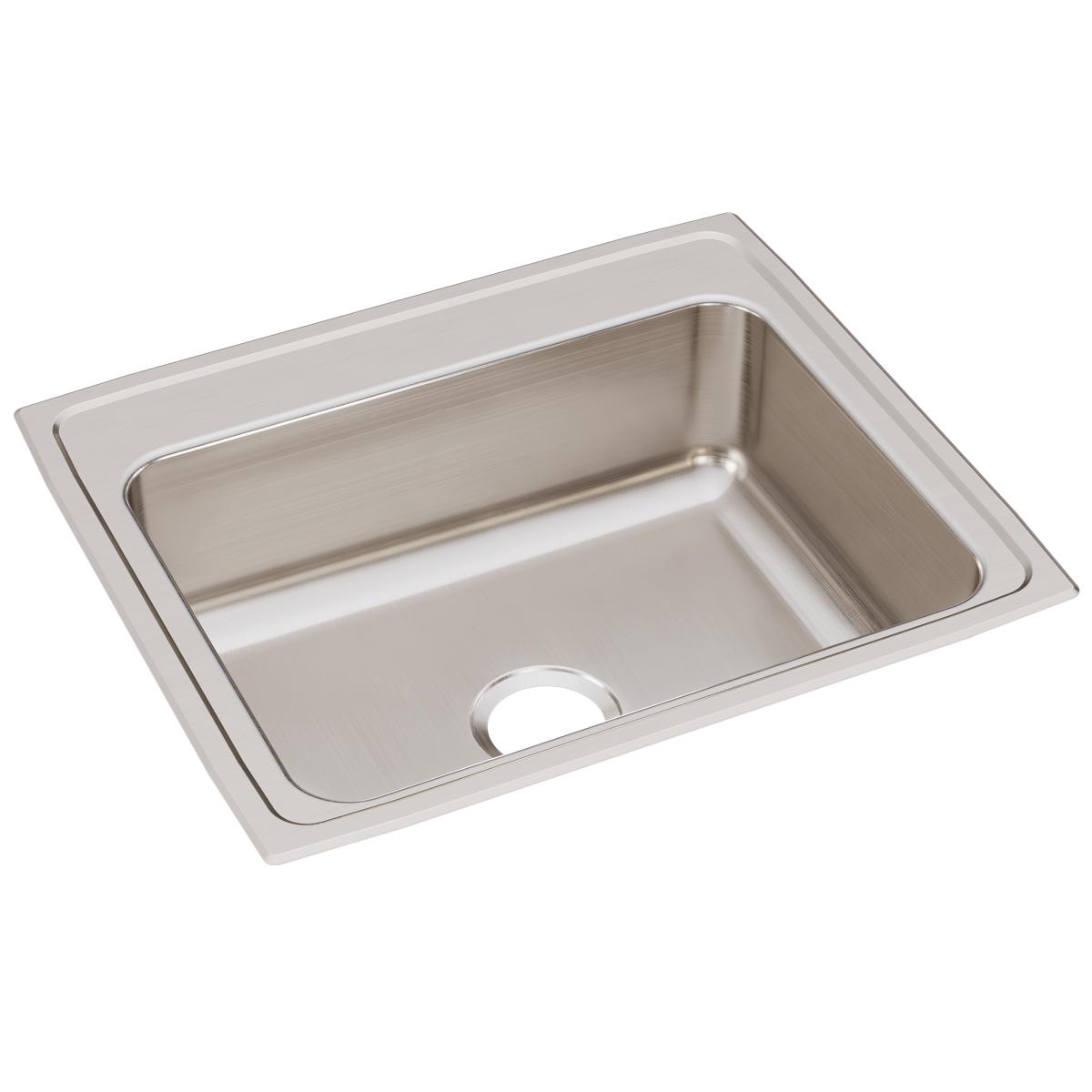 Just Manufacturing SL2125A0-J Stainless Steel 25" x 21-1/4" x 7-7/8" 0-Hole Single Bowl Drop-in Sink