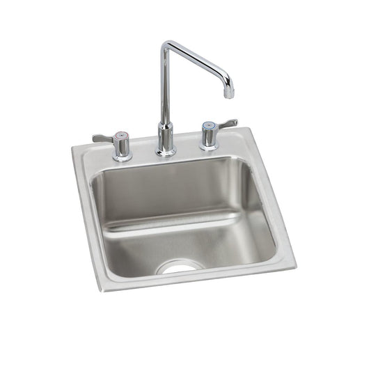 Just Manufacturing SL2217A1-J Stainless Steel 17" x 22" x 7-5/8" 1-Hole Single Bowl Drop-in Lavatory Sink