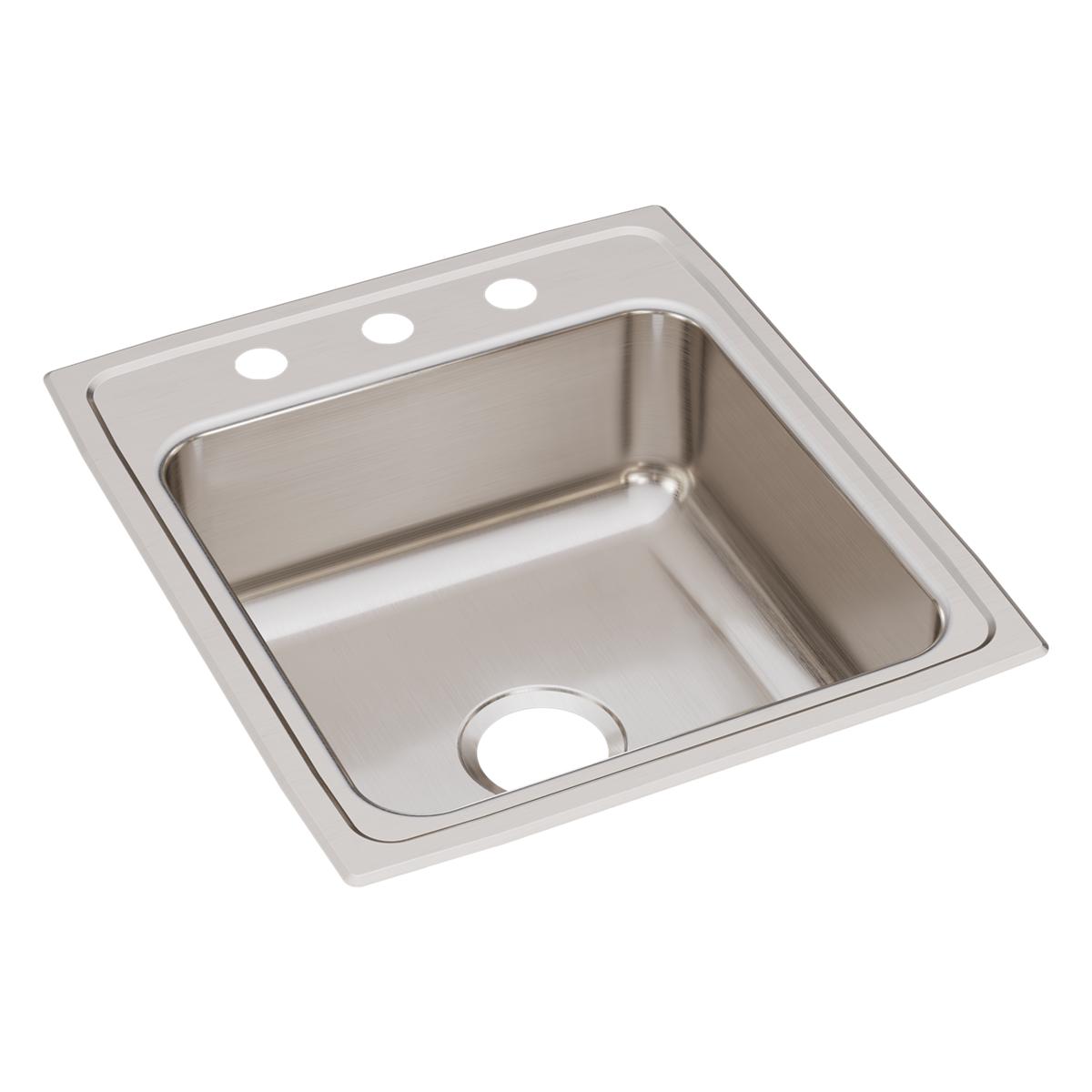 Just Manufacturing SL2219A3-J Stainless Steel 19-1/2" x 22" x 7-5/8" 3-Hole Single Bowl Drop-in Sink