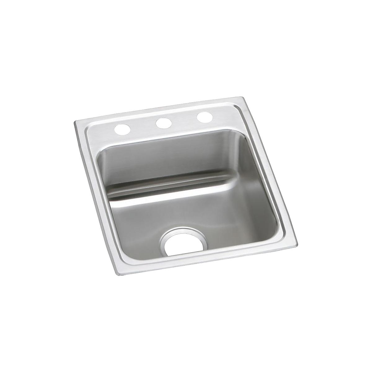 Just Manufacturing SL221A451-J Stainless Steel 15" x 22" x 7-5/8" 1-Hole Single Bowl Drop-in Sink