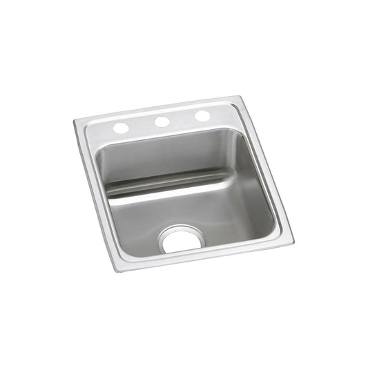 Just Manufacturing SL221A452-J Stainless Steel 15" x 22" x 7-5/8" 2-Hole Single Bowl Drop-in Sink