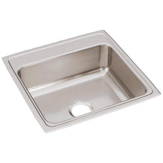 Just Manufacturing SL2222A4-J Stainless Steel 22" x 22" x 7-5/8" 4-Hole Single Bowl Drop-in Sink