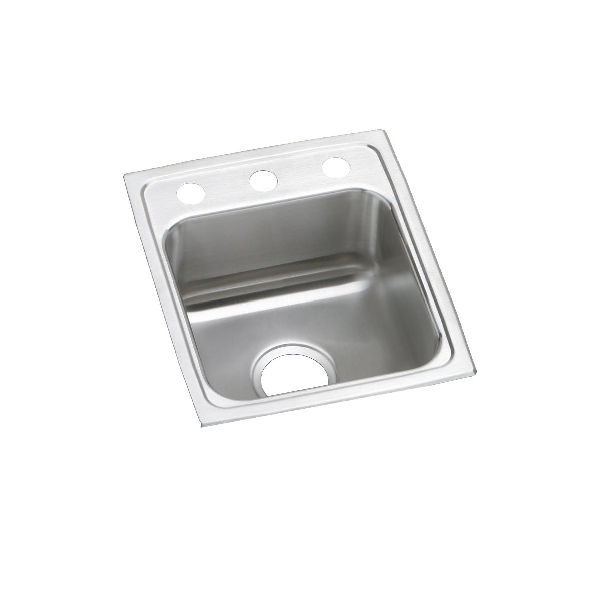 Just Manufacturing SLADA1613A553-J Stainless Steel 13" x 16" x 5-1/2" 3-Hole Single Bowl Drop-in ADA Sink
