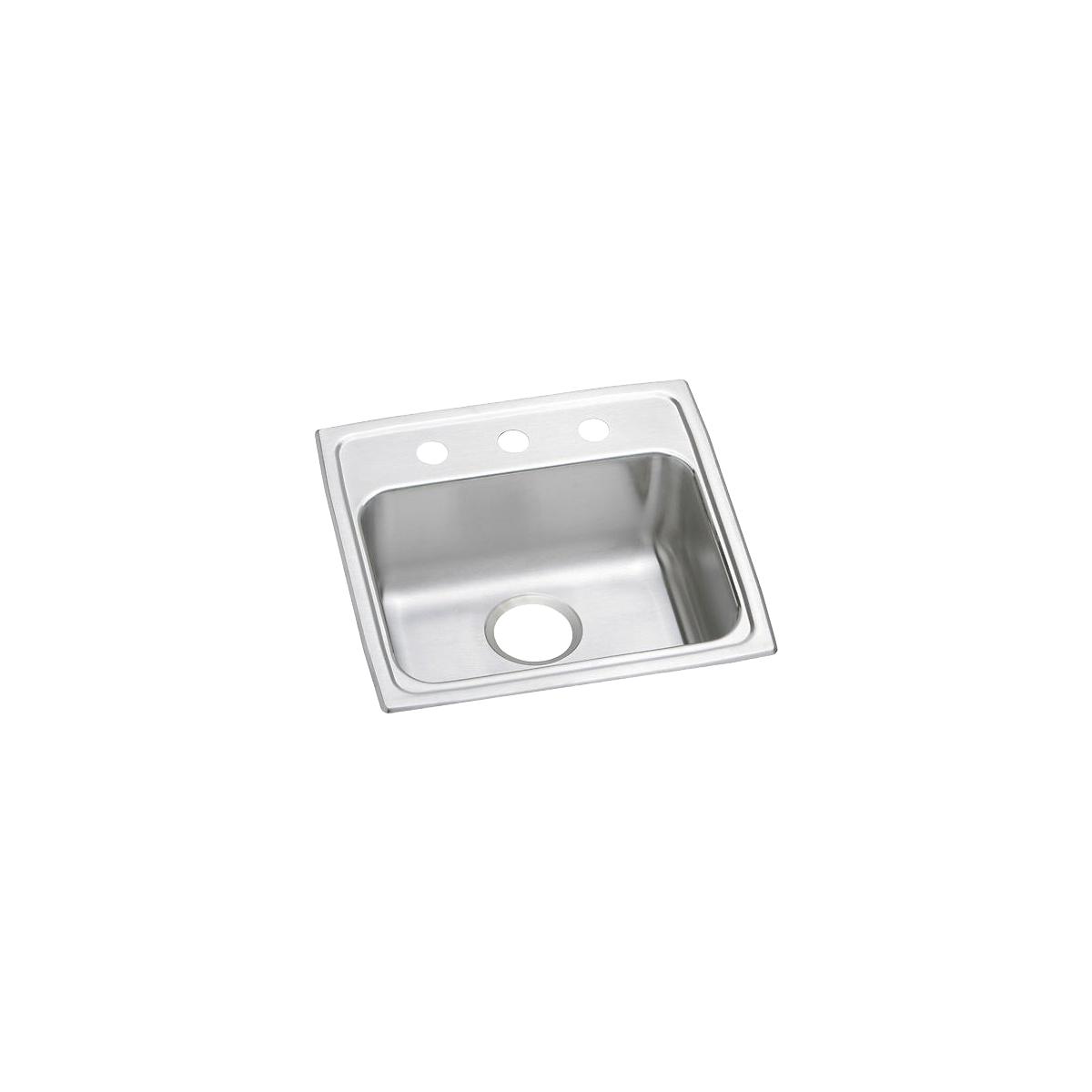 Just Manufacturing SLADA17519A453-J Stainless Steel 19" x 18" x 4-1/2" 3-Hole Single Bowl Drop-in ADA Sink