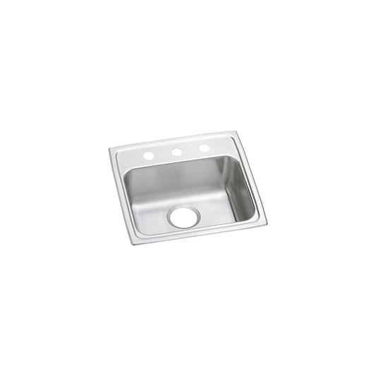 Just Manufacturing SLADA17519A654-J Stainless Steel 19" x 18" x 6-1/2" 4-Hole Single Bowl Drop-in ADA Sink