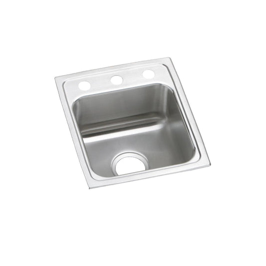 Just Manufacturing SLADA1815A453-J Stainless Steel 15" x 17-1/2" x 4-1/2" 3-Hole Single Bowl Drop-in ADA Sink