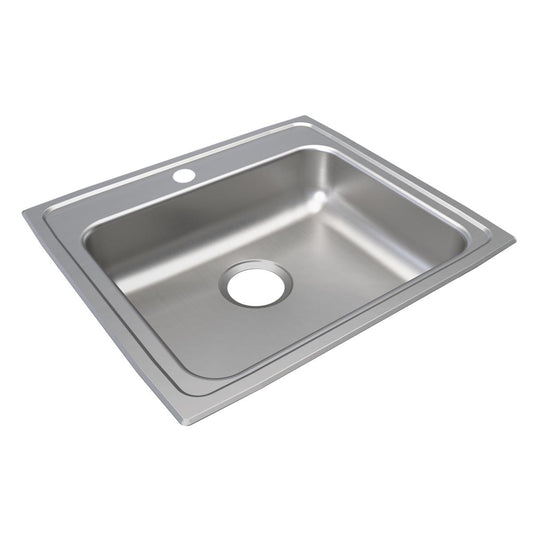 Just Manufacturing SLADA1921A603-J Stainless Steel 22" x 19-1/2" x 6" 3-Hole Single Bowl Drop-in ADA Sink