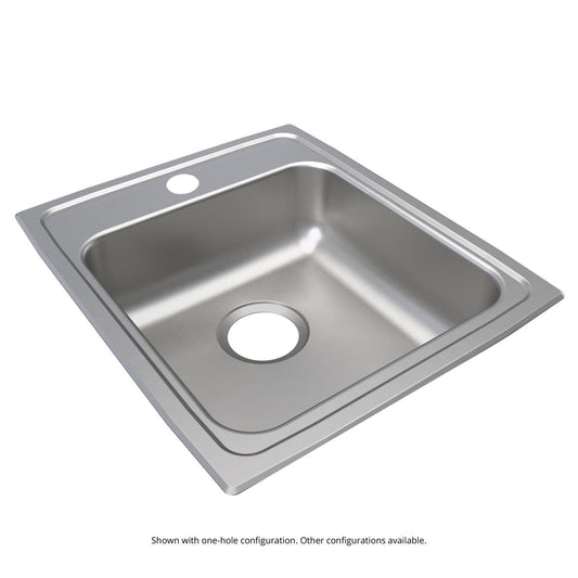 Just Manufacturing SLADA2017A500-J Stainless Steel 17" x 20" x 5" 0-Hole Single Bowl Drop-in ADA Sink