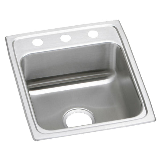 Just Manufacturing SLADA2017A503-J Stainless Steel 17" x 20" x 5" 3-Hole Single Bowl Drop-in ADA Sink