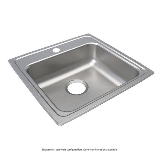Just Manufacturing SLNADA2019A602-J Stainless Steel 19-1/2" x 20" x 6" 2-Hole Single Bowl Drop-in ADA Sink w/Integra Drain
